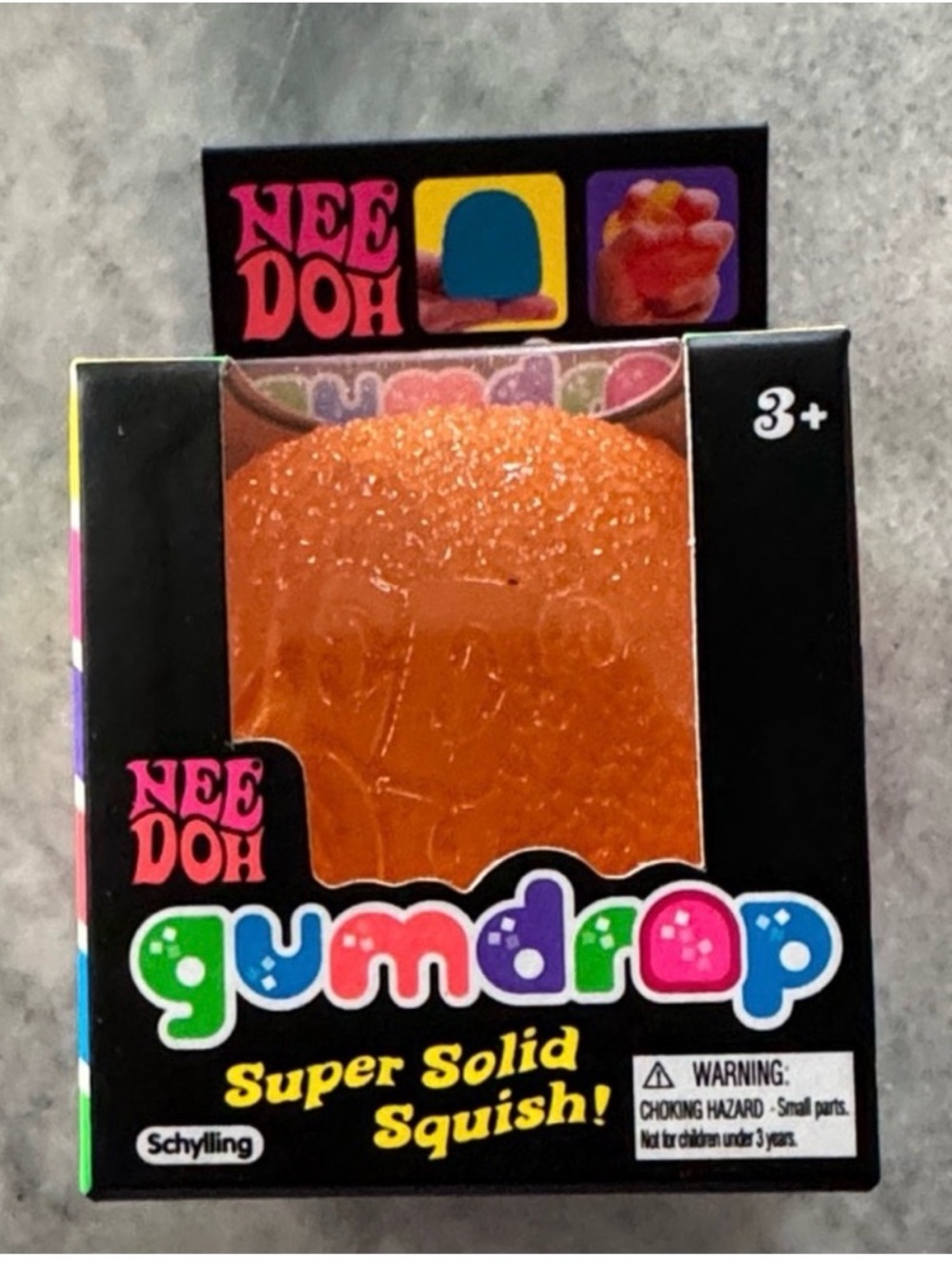 Orange Viral NeeDoh Gumdrop Super Solid Squish! HTF fast ship